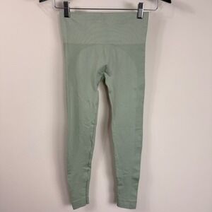 SET Active Seamless High Waist Leggings Sage Green Athleisure Workout Size XS/S